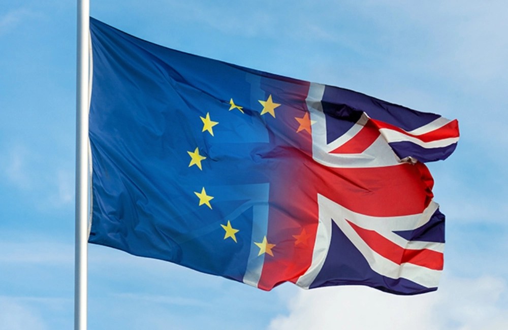 European Union and United Kingdom flags