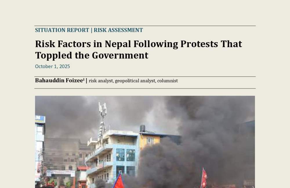 Risk Factors in Nepal Following Protests That Toppled the&nbsp;Government